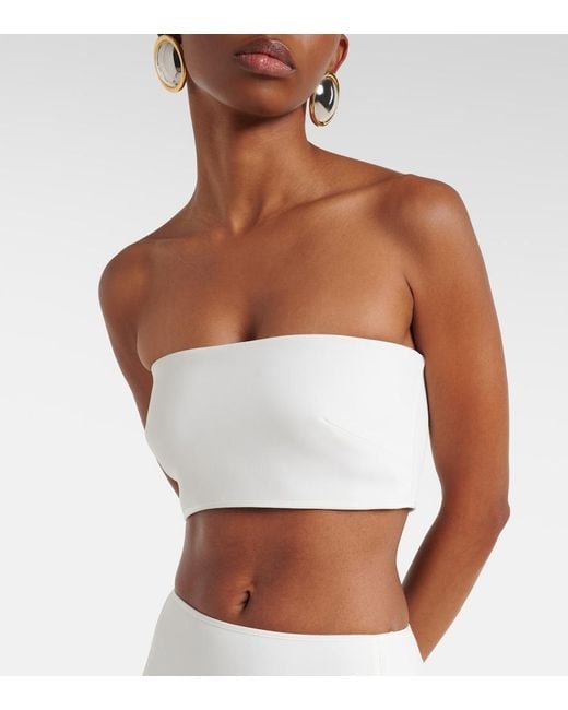 Maticevski White Tile Bandeau Top