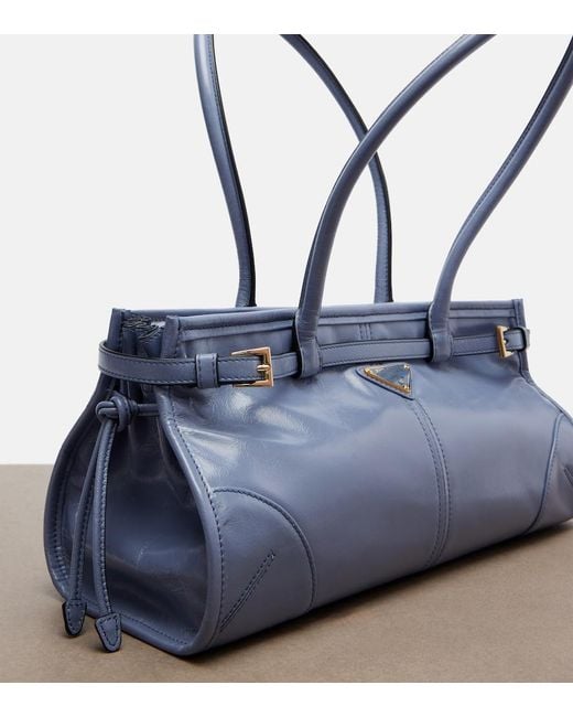 Prada Blue Bonnie Medium Leather Shoulder Bag