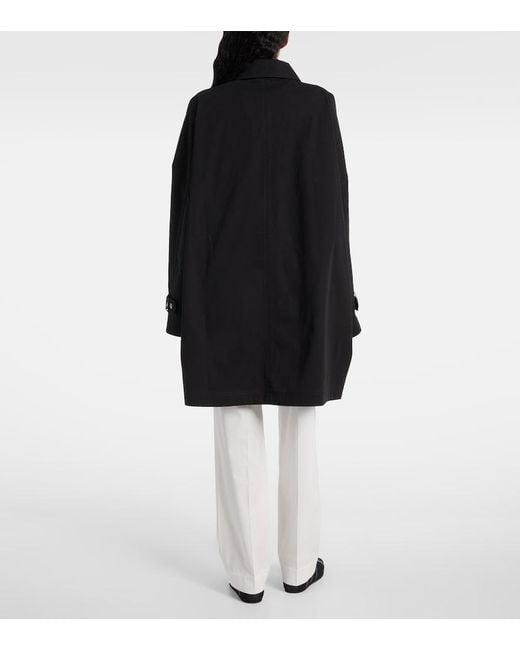 Totême  Black Oversized Cotton Coat