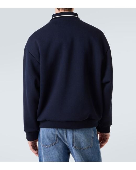 Chaqueta De Algodon Con Logo Miu Miu de hombre de color Blue