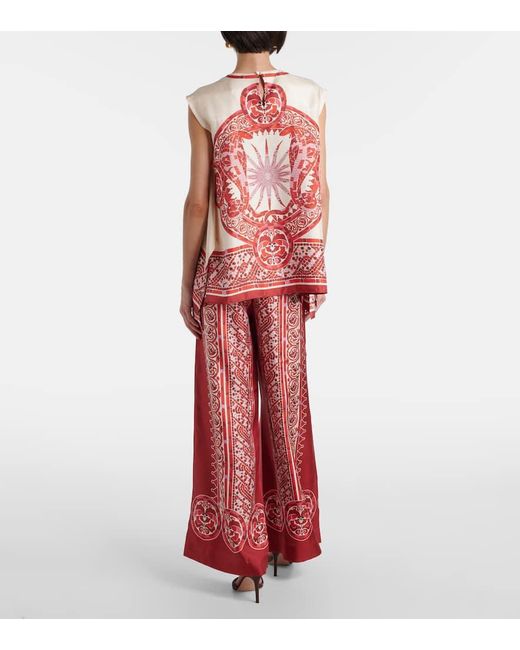 LaDoubleJ Red Top San Carlo Aus Seiden-Twill
