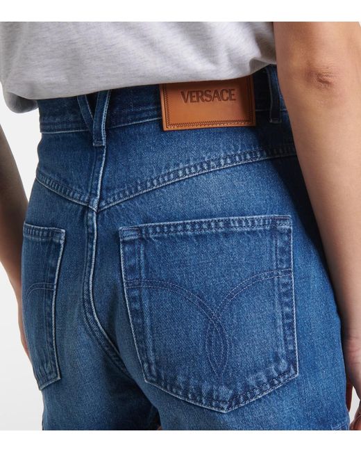 Versace Blue Faded Denim Shorts
