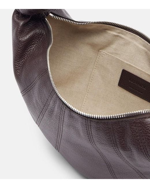 Lemaire Brown Fortune Croissant Mini Leather Bag