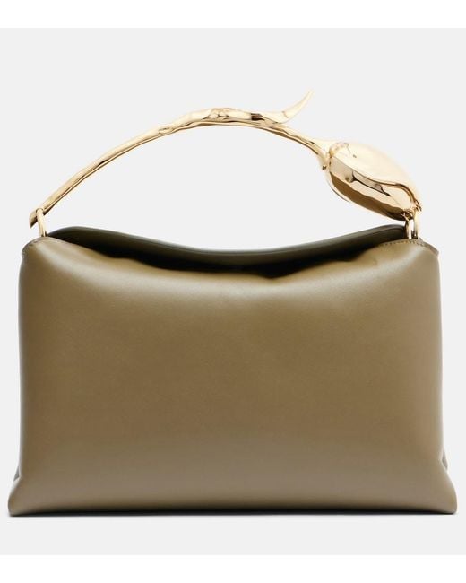 Erdem Natural Bloom Medium Leather Top-Handle Bag