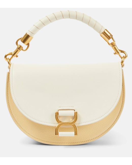 Chloé Metallic Marcie Small Leather Tote Bag