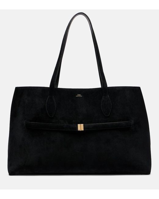 Totême  Black Large Suede Tote Bag