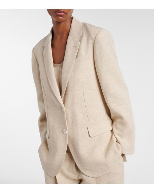 Brunello Cucinelli Natural Linen-Blend Blazer