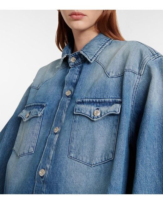 3x1 Blue Stefy Oversized Denim Shirt