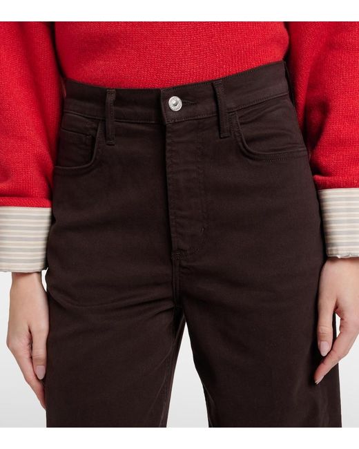 Citizens of Humanity Black Miro Cropped Barrel-Leg Jeans