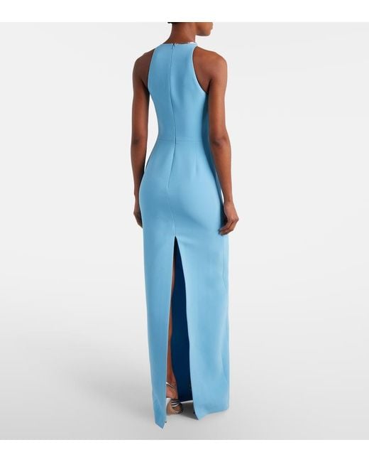 David Koma Blue Embellished Gown