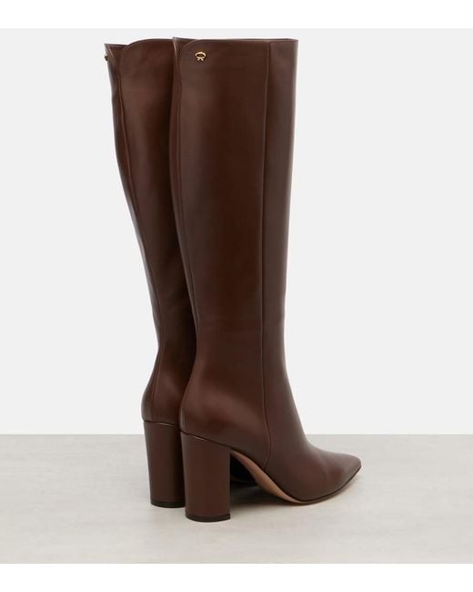 Gianvito Rossi Brown Lyell 85 Leather Boots