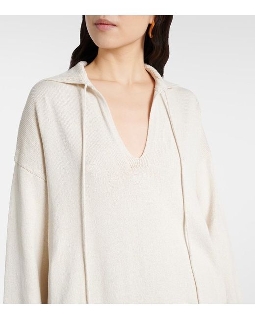 Altuzarra White Spike Silk-Blend Sweater