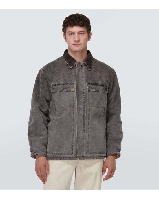 NOTSONORMAL Gray Grind Cotton Canvas Jacket for men