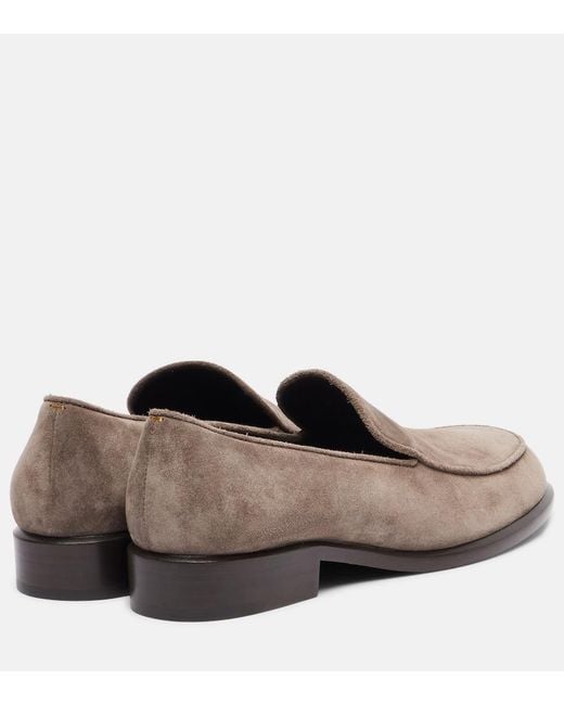 Khaite Brown Miles Suede Loafers