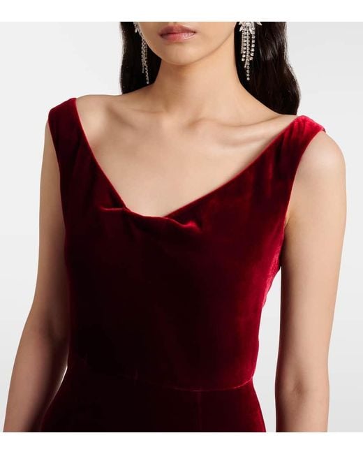 Roland Mouret Red Velvet Gown
