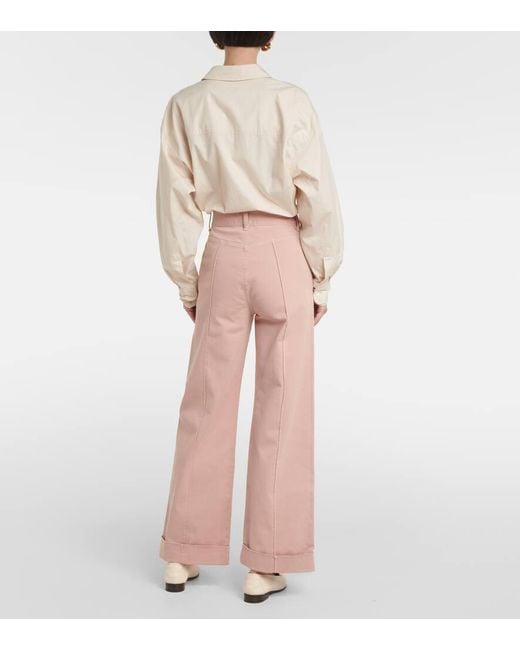 FRAME Natural High-Rise Straight Jeans 70s