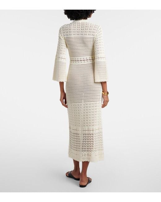 Eres White Madone Crochet Midi Dress