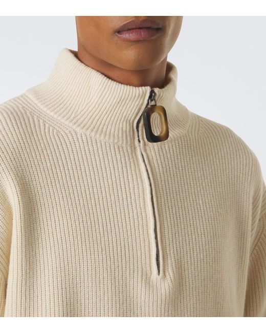 J.W. Anderson Natural Ribbed-Knit Wool And Cotton Sweater for men