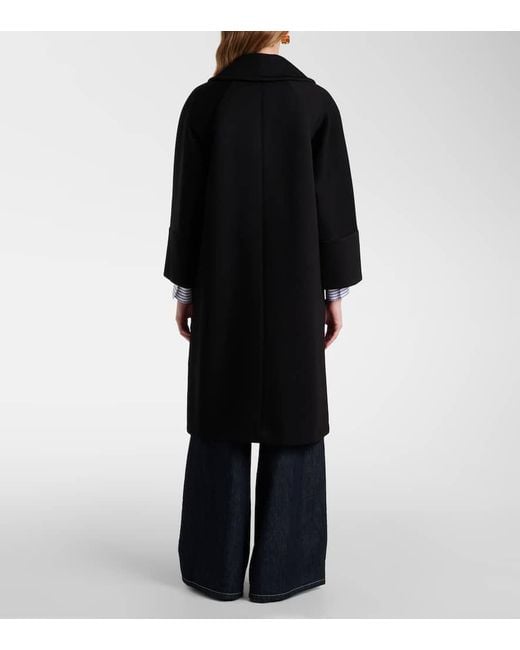 Max Mara Black Mantel Emma Aus Jersey