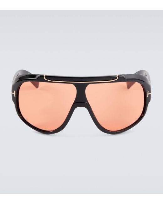 Tom Ford Brown Rellen Shield Sunglasses for men