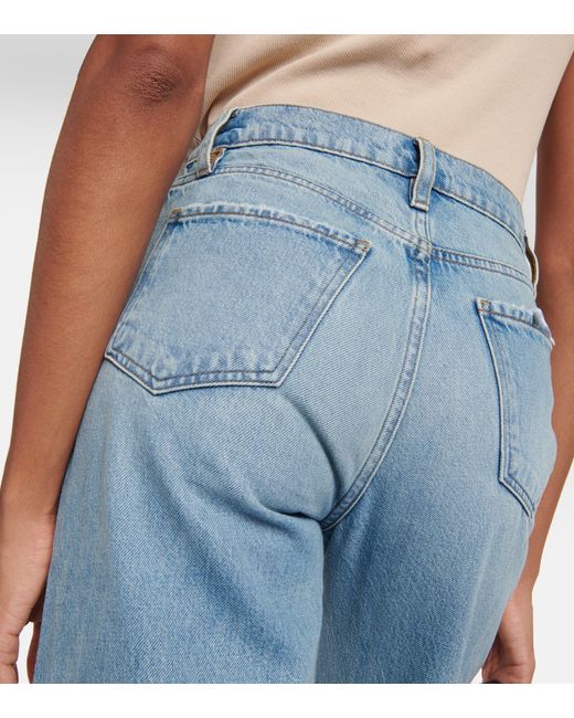 FRAME Le Jane High-rise Wide-leg Jeans in Blue | Lyst