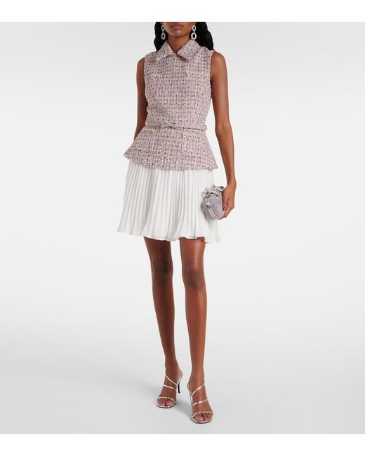 Self-Portrait Pink Layered Minidress