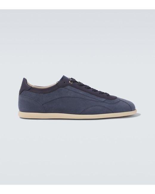 Brunello Cucinelli Blue Leather Sneakers for men