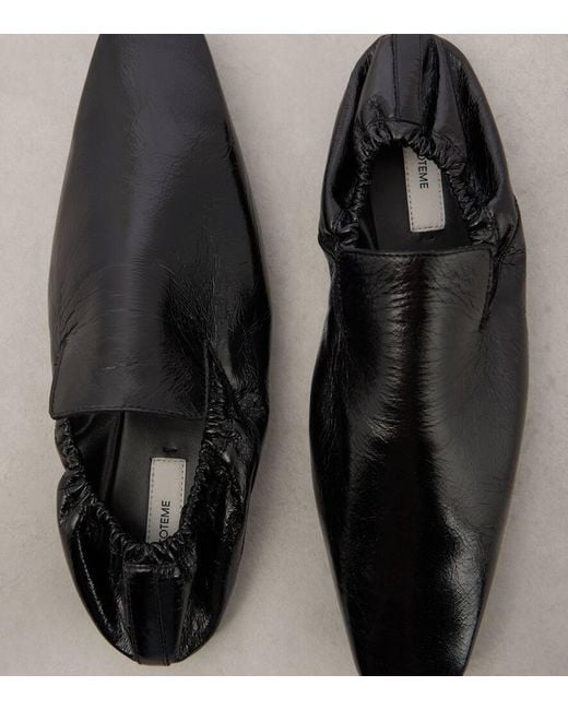 Totême  Black Slip-Ons Aus Leder