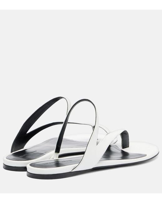 Khaite White Aimee Leather Sandals