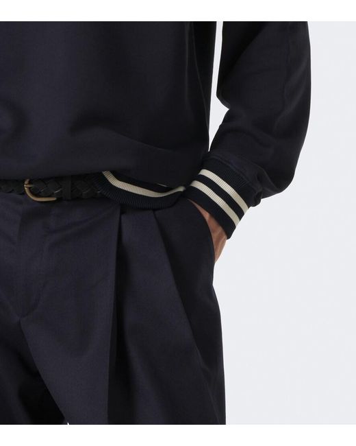 Dolce & Gabbana Black Logo Embroidered Sweatshirt for men