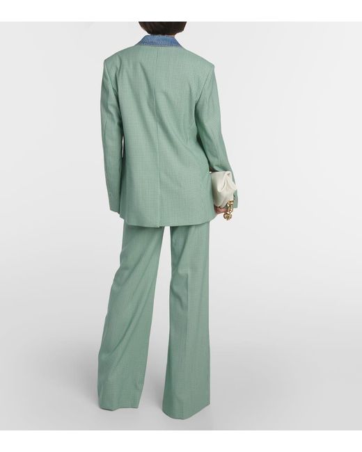 Etro Green Blazer Aus Einem Wollgemisch