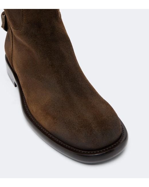 Burberry Black Suede Knee-High Boots