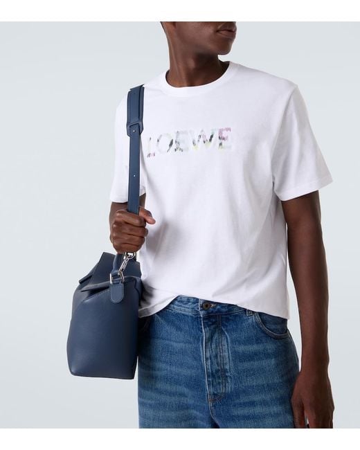 Loewe White Relaxed-Fit Cotton T-Shirt for men