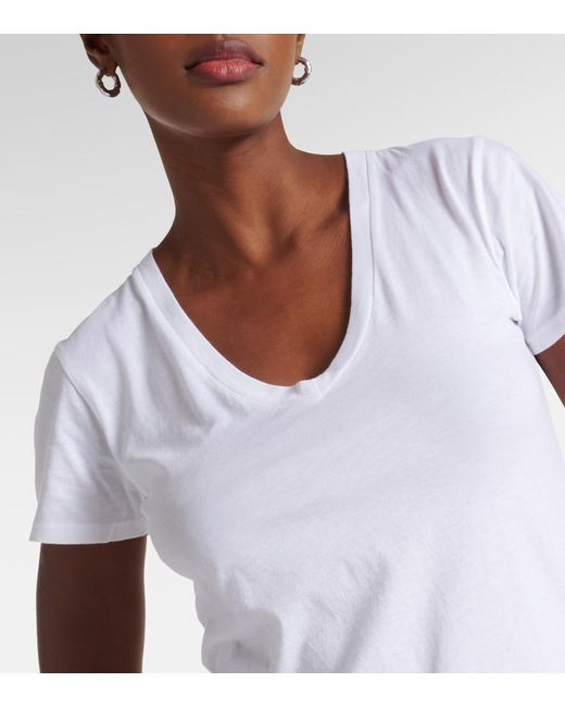 Nili Lotan White Carol Cotton Jersey T-Shirt