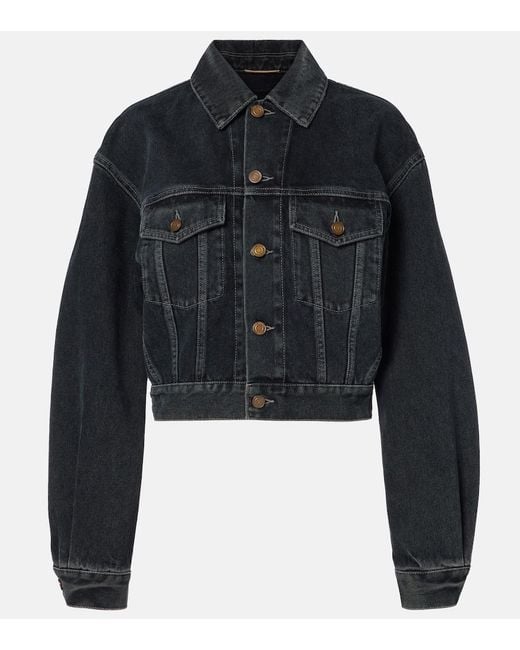 Saint Laurent Black 80's Denim Jacket