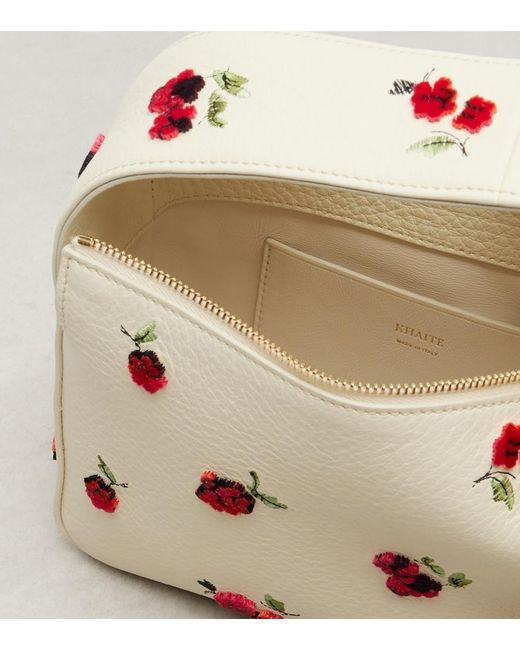 Khaite White Elena Small Leather Handbag