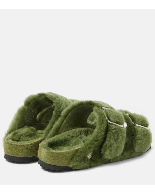 Birkenstock Green Arizona Shearling Sandals