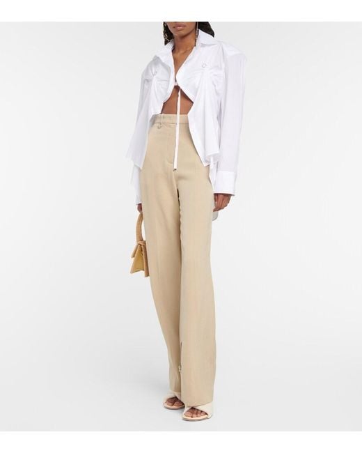 Jacquemus White La Chemise Amaro Poplin Shirt
