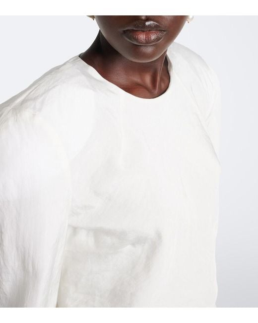 Magda Butrym White Draped Top
