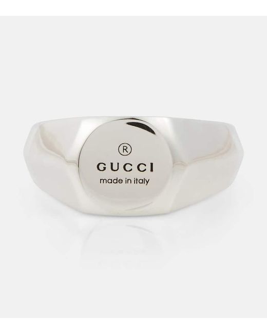 Gucci White Ring Aus Sterlingsilber "trademarke"