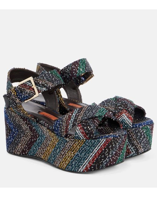 Missoni Black Julia Caperdoni Sequined Platform Sandals