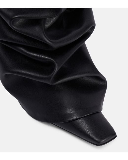 The Attico Black Overknee-Stiefel Robin Aus Lederimitat