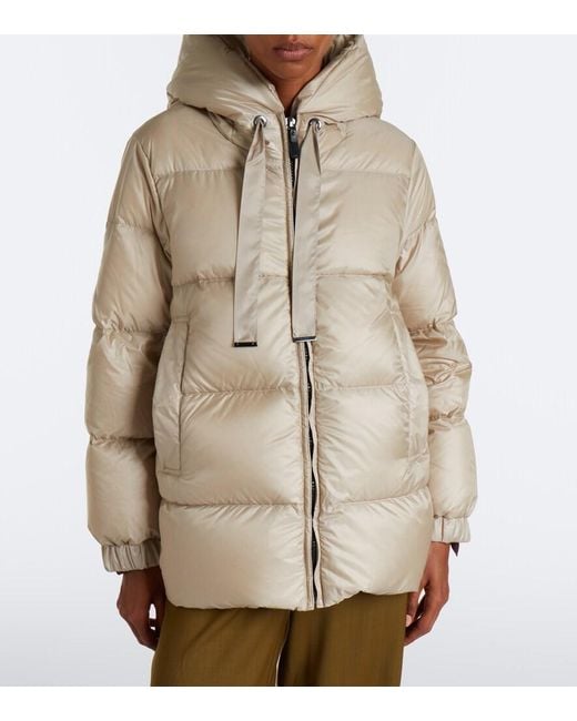Max Mara Natural Hooded Down Jacket