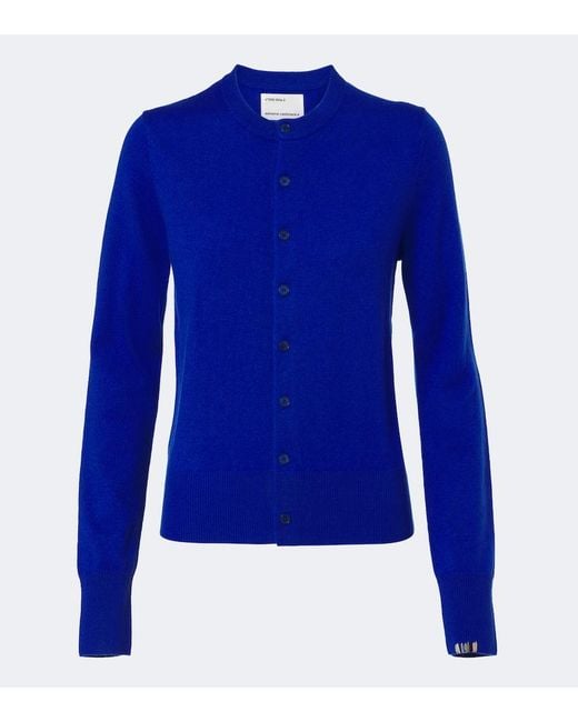 Extreme Cashmere Blue N°300 Little 2 Cashmere Cardigan