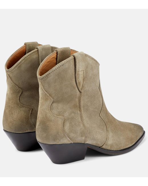 Isabel Marant Natural Dewina Suede Ankle Boots