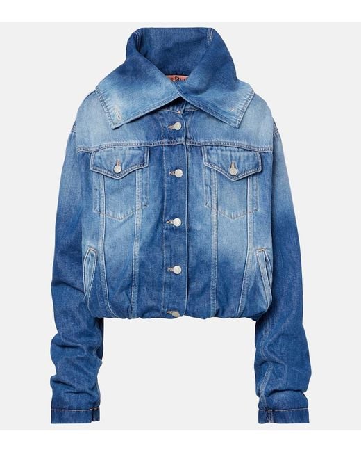 Acne Blue Washed-Off Denim Jacket