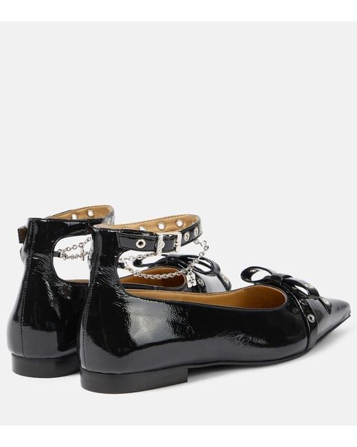Ganni Black Zapatos Ballerina