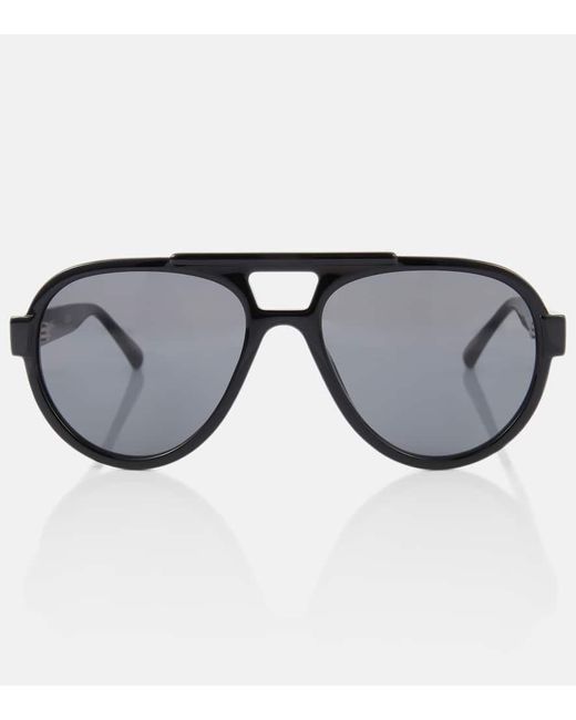 The Attico Black X Linda Farrow Jurgen Aviator Sunglasses