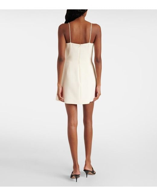 David Koma Natural Ruffled Minidress