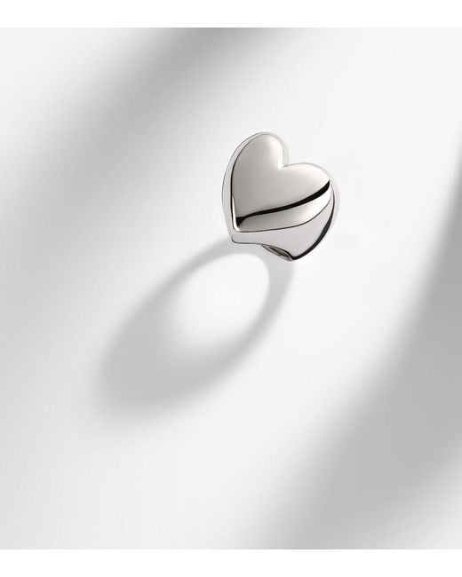 Jennifer Fisher White Puffy Heart-Plated Ring